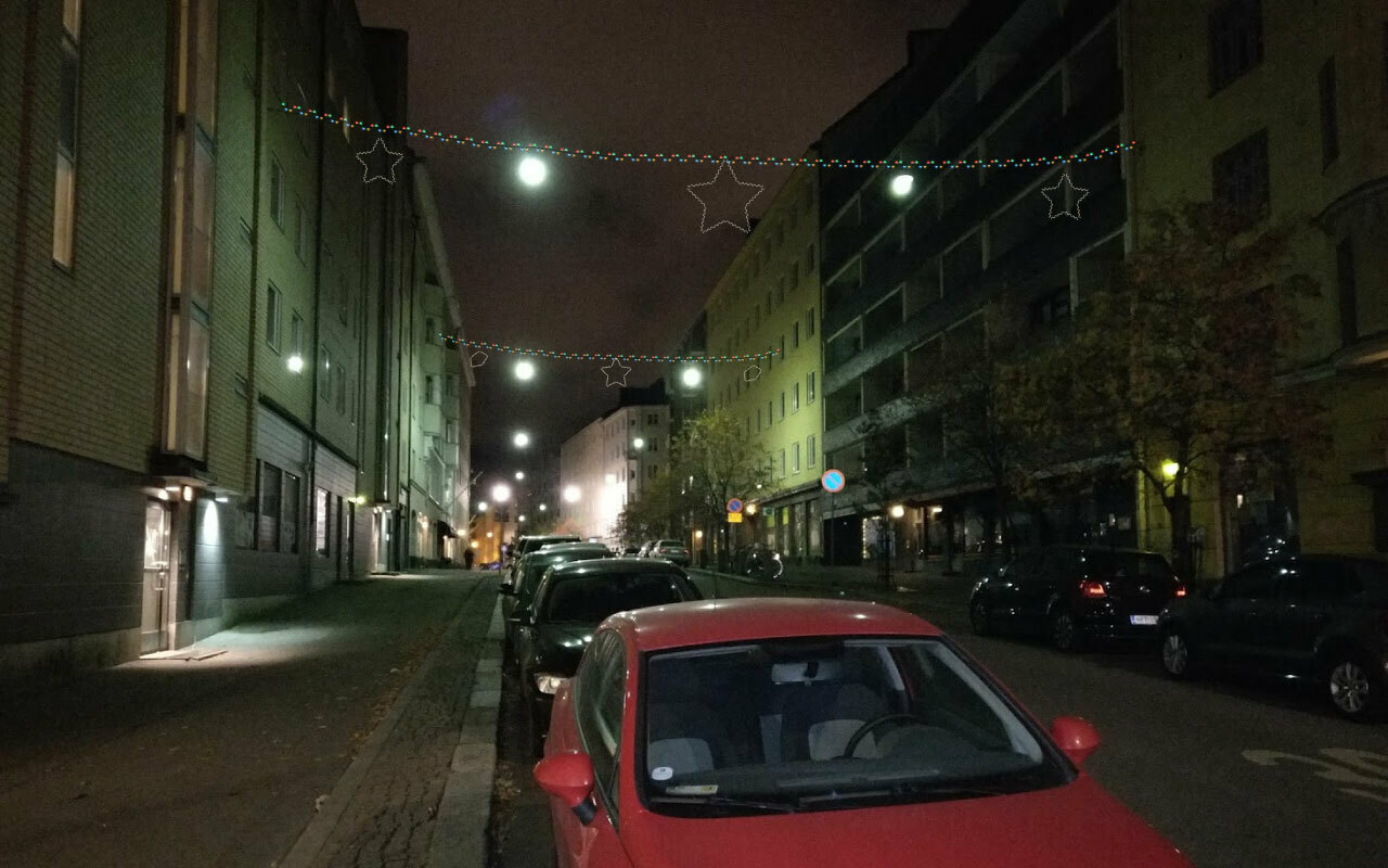 Kausivalaistus Vaasankadulle ja Vaasanpuistikkoon