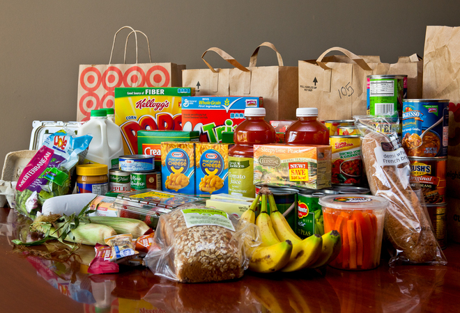 Food bank where people can leave unwanted food 