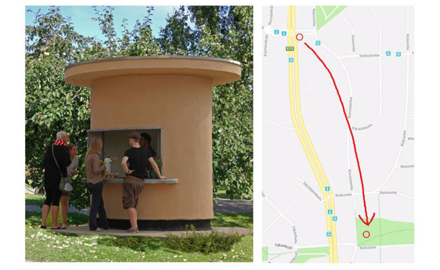 Lankarullakioski Ratsaspuistossa