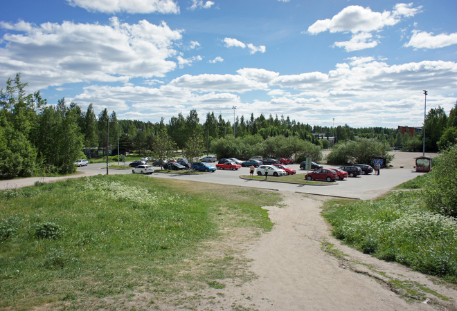 Suunnitelman kuva: Myrskyläntien pysäköintialueen muuttaminen puistoksi