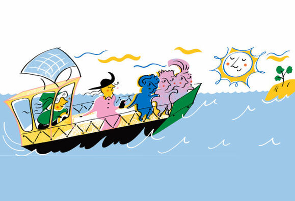 Saarien välinen vesibussiyhteys saarihyppelyyn