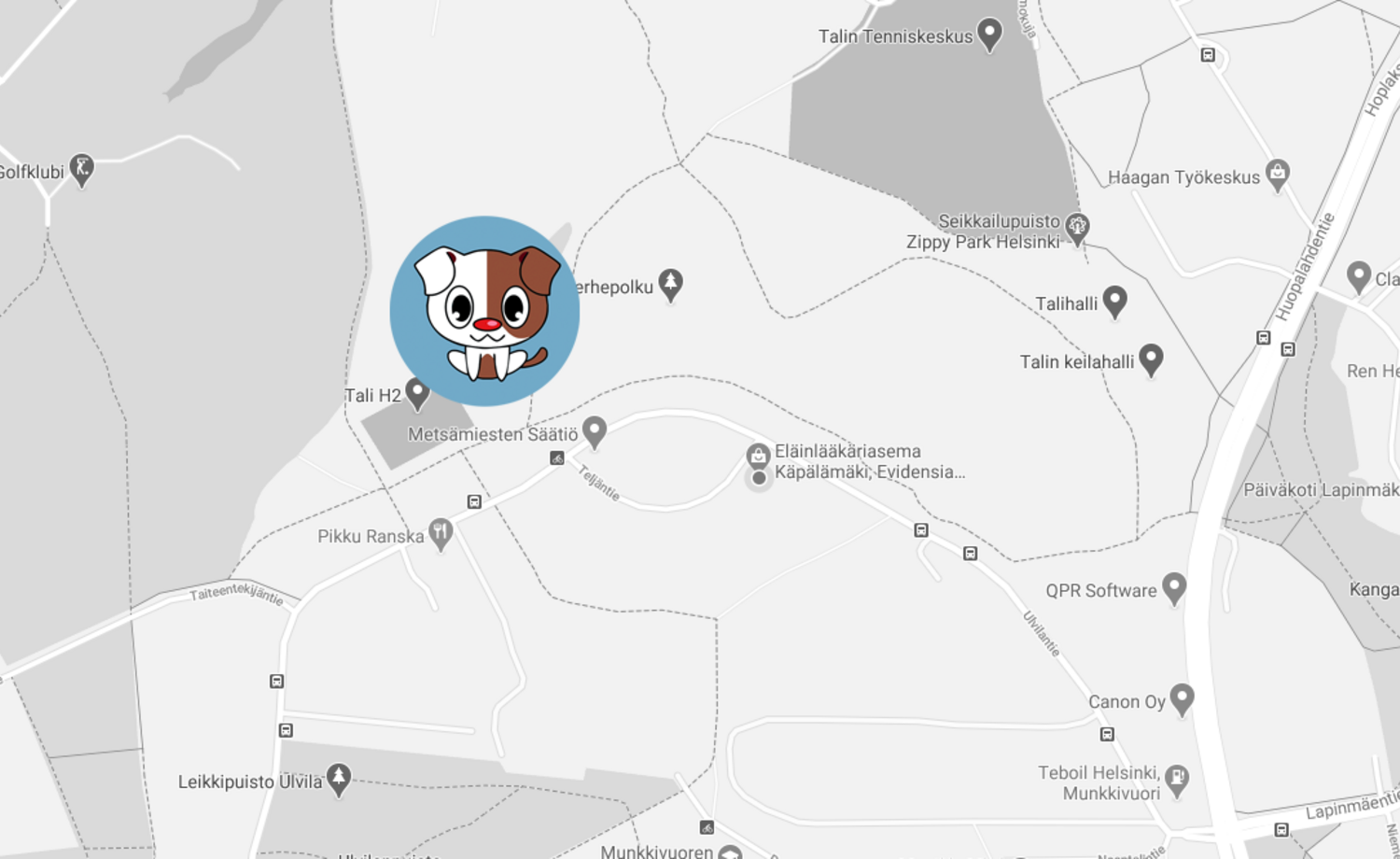 Koirapuisto Munkkivuoreen