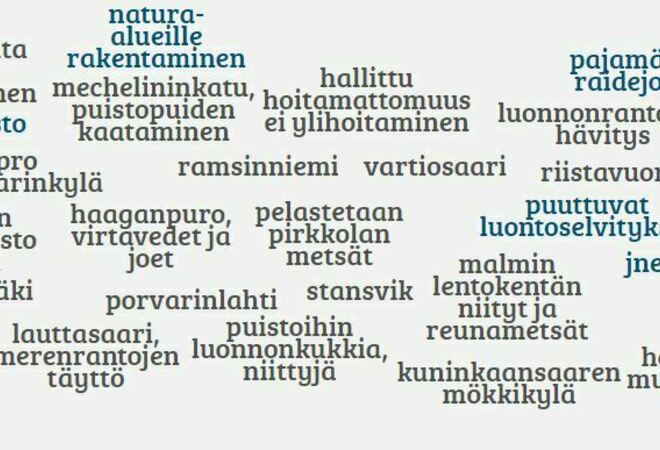 Viheralueiden säästäminen  - asiantuntija-apua ja älykkäitä sovelluksia kaupunkilaisten käyttöön