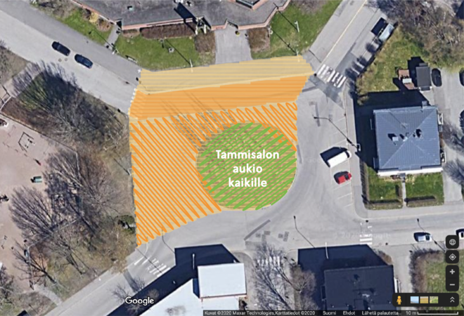 Tammisalon aukio asukkaita varten - ei vain autoille