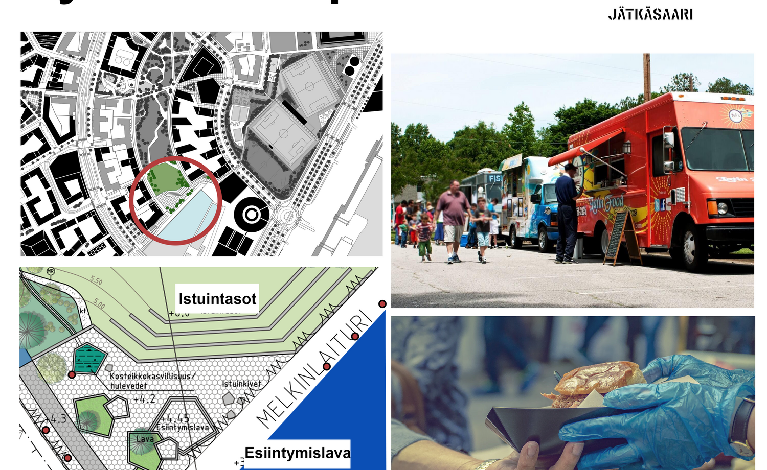 Street Food fasiliteetit Jätkäsaareen / melkinlaiturille