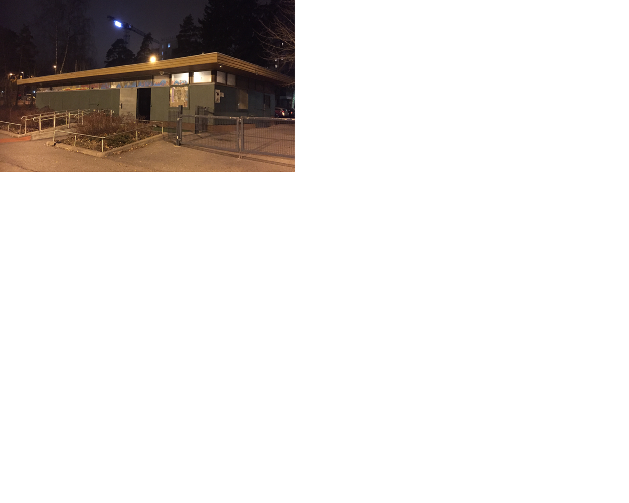 Pitäjänmäen urheilukentän huoltorakennuksen ja katsomoalueen kunnostus