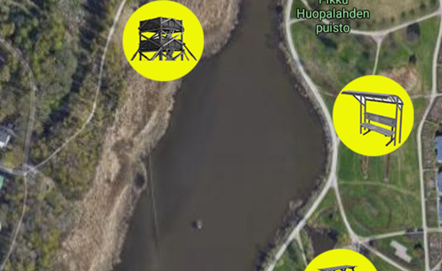 Recreational path for Pikku Huopalahti