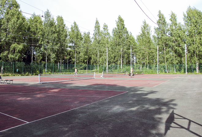 Plan image: Surfacing of Pukinmäki tennis court