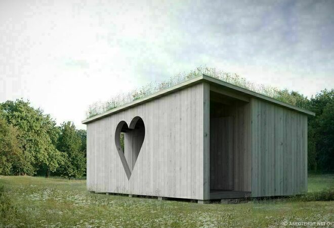 Fler allmänna toaletter i Helsingfors: utedass Helsinki-huussi (WC)