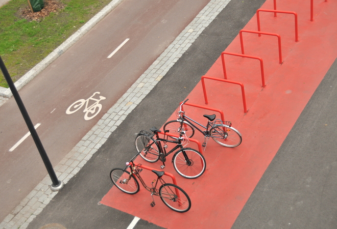 Plan image: Bicycle parking at Munkkiniemi beach