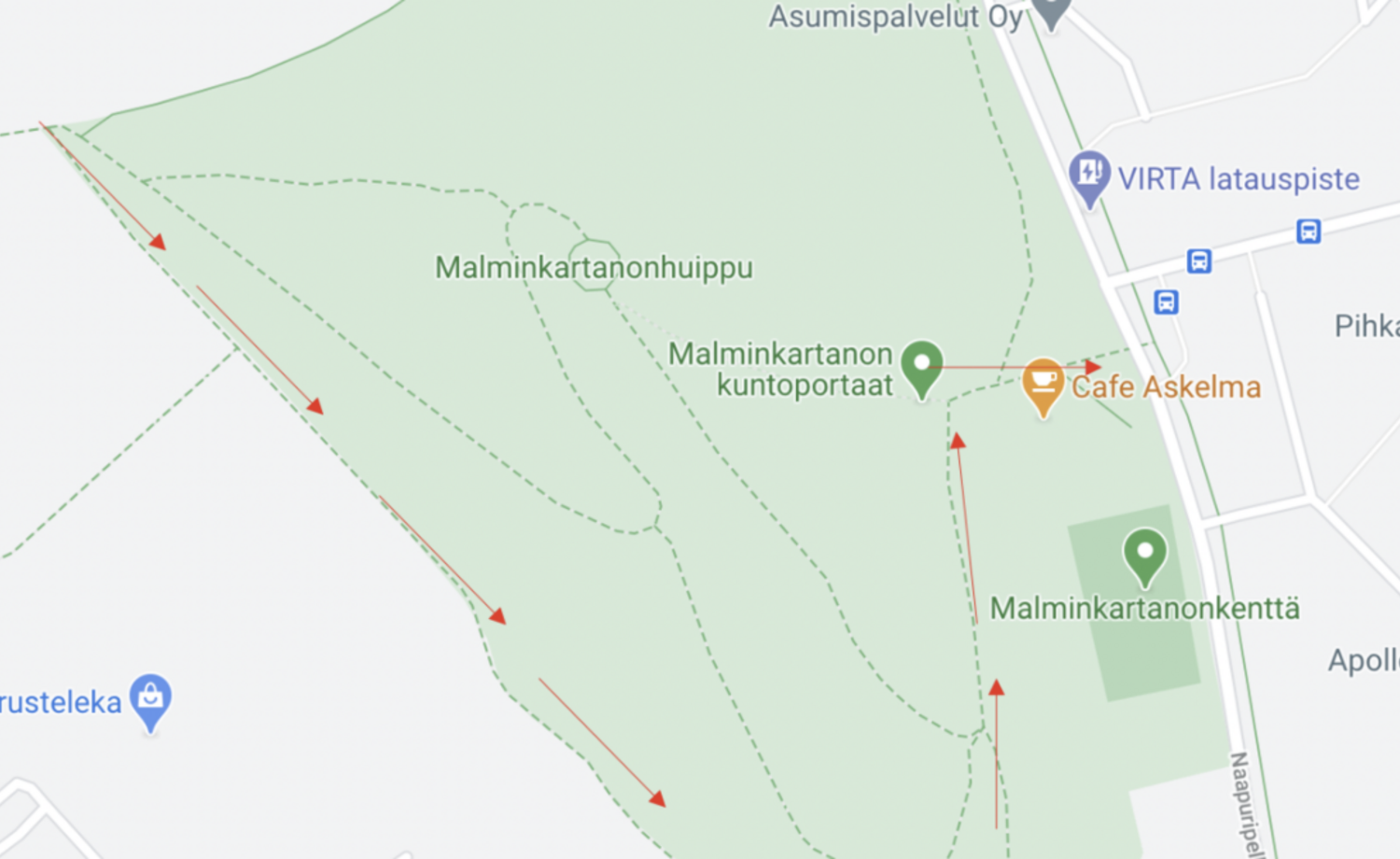 Malminkartanonhuipun alueen valaistus ja ulkokuntosali