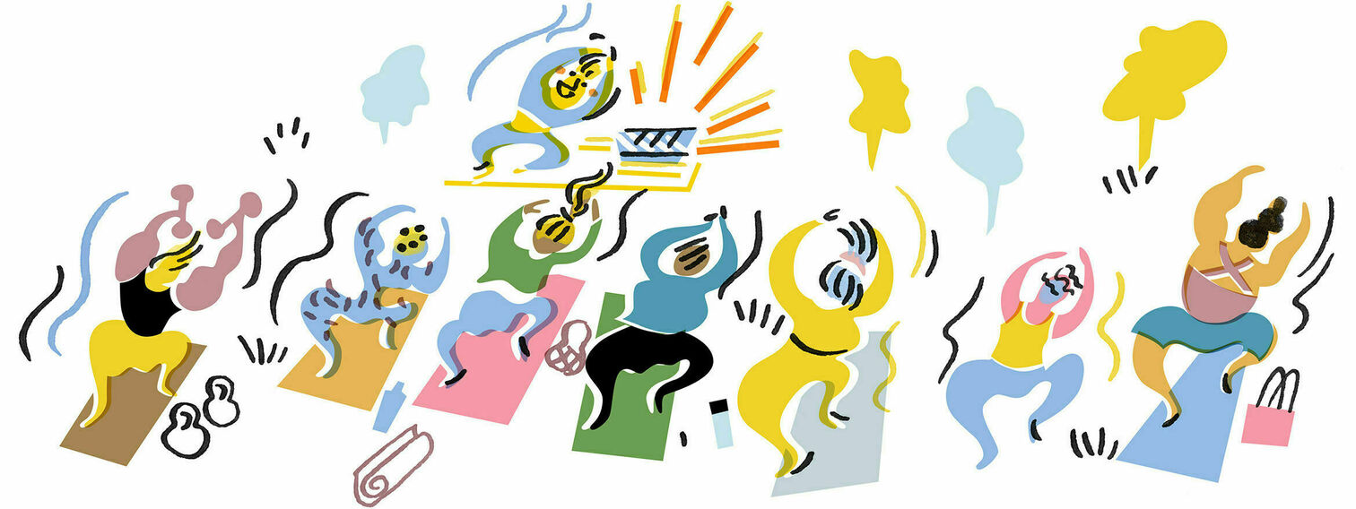 Supervised physical activity for elderly people and other residents near home