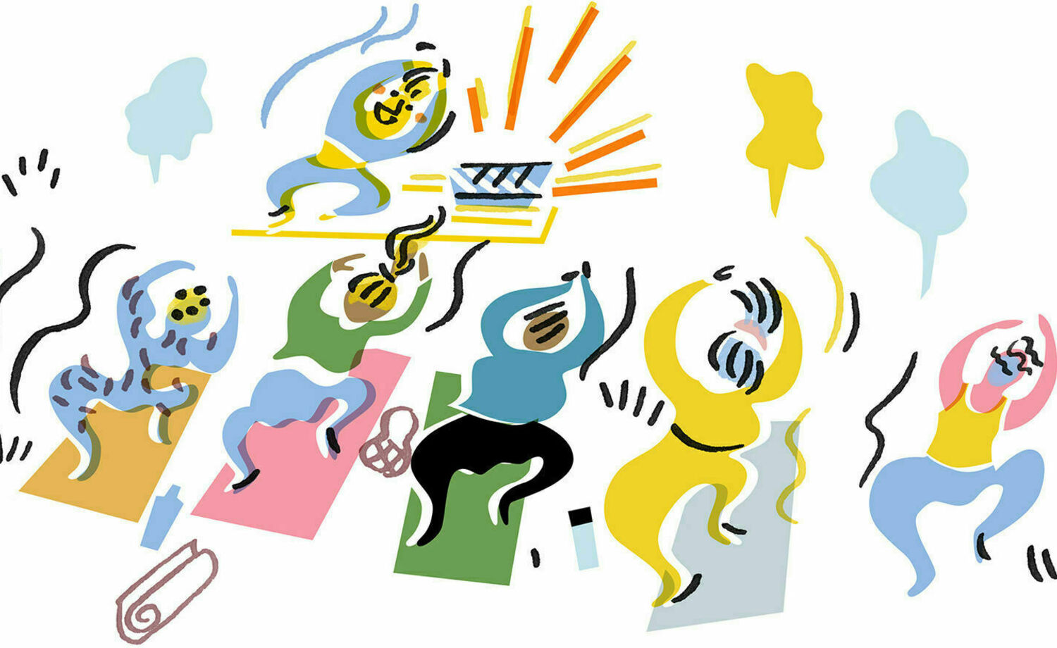 Supervised physical activity for elderly people and other residents near home