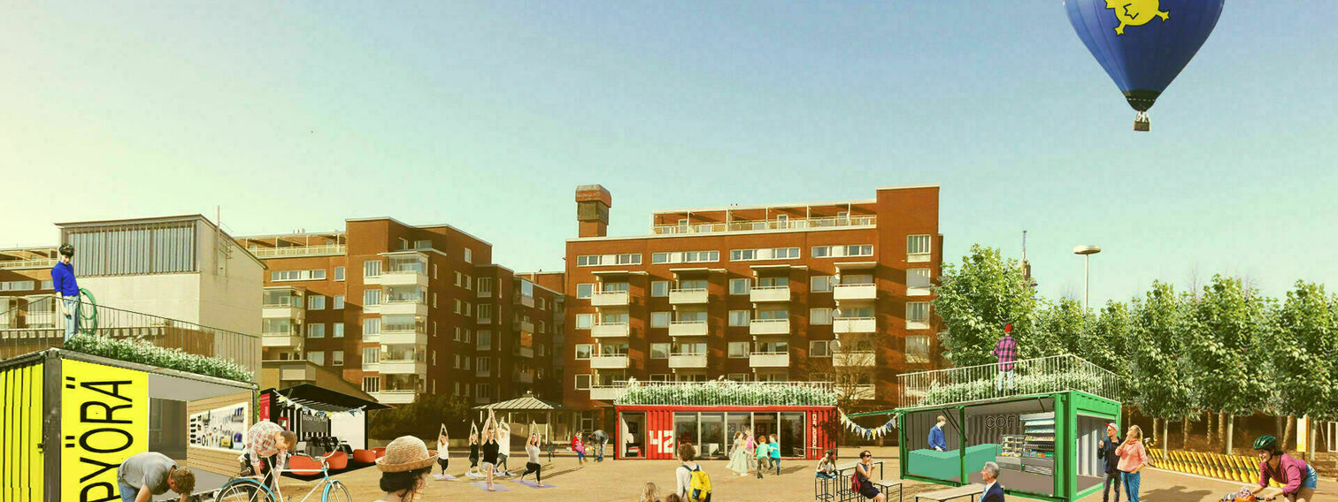 Yhteiset siirrettävät monitoimitilat