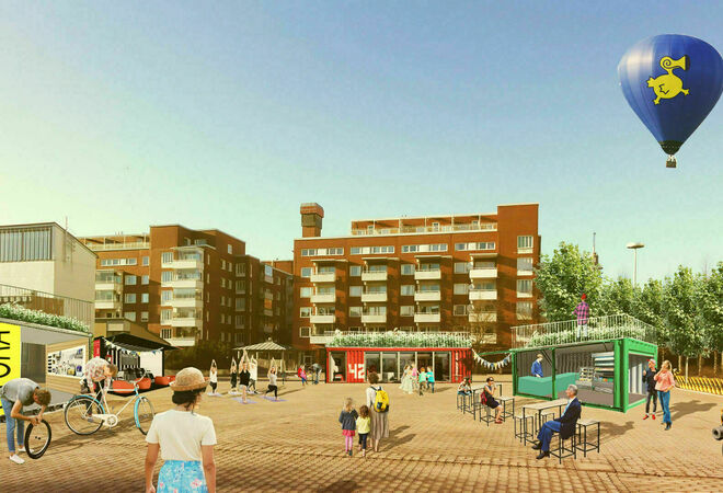 Yhteiset siirrettävät monitoimitilat