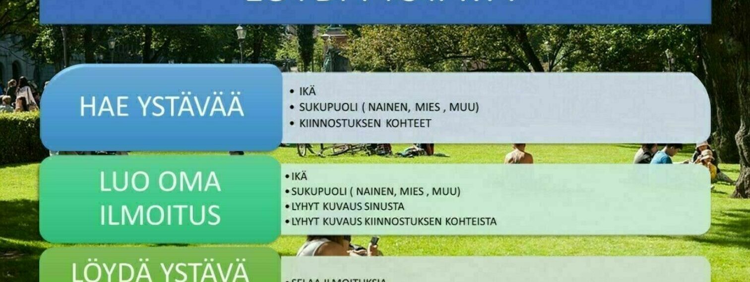 LÖYDÄ YSTÄVÄ NETTISIVUSTO JA KALASATAMAN VAPAAKAUPUNGISSA YSTÄVÄILTAMAT