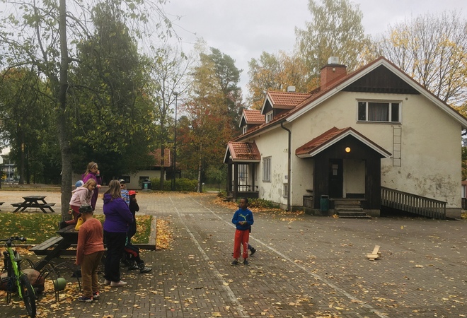 Piianpuiston rakennuksille maalia