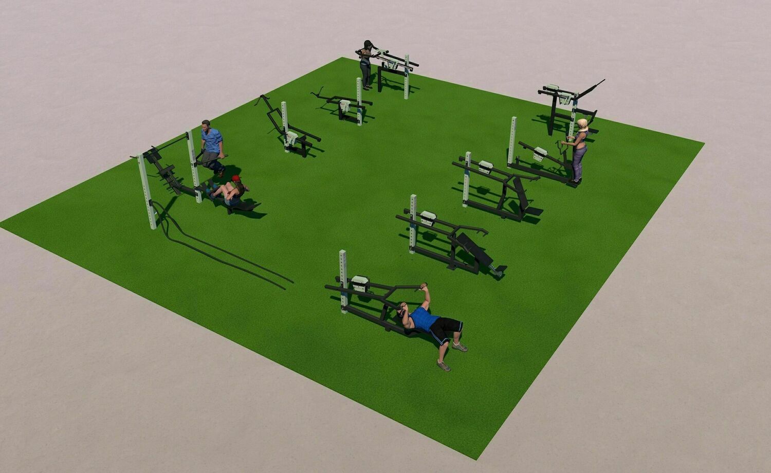 Ulkokuntosalien rakentaminen Kallioon