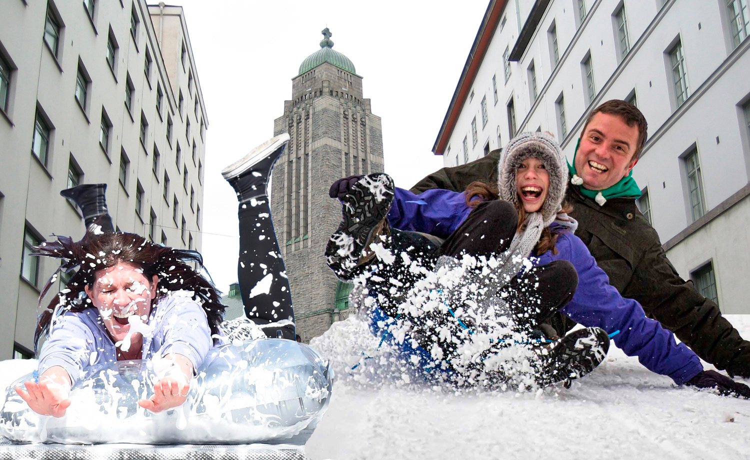 Siltasaarenkadun vesiliukumäki ja mäenlaskupaikka
