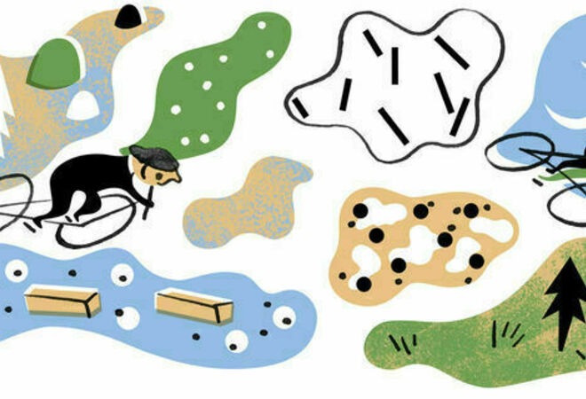 Bicycle pumping and repairing stations for library yards