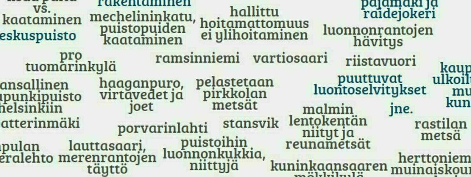 Viheralueiden säästäminen