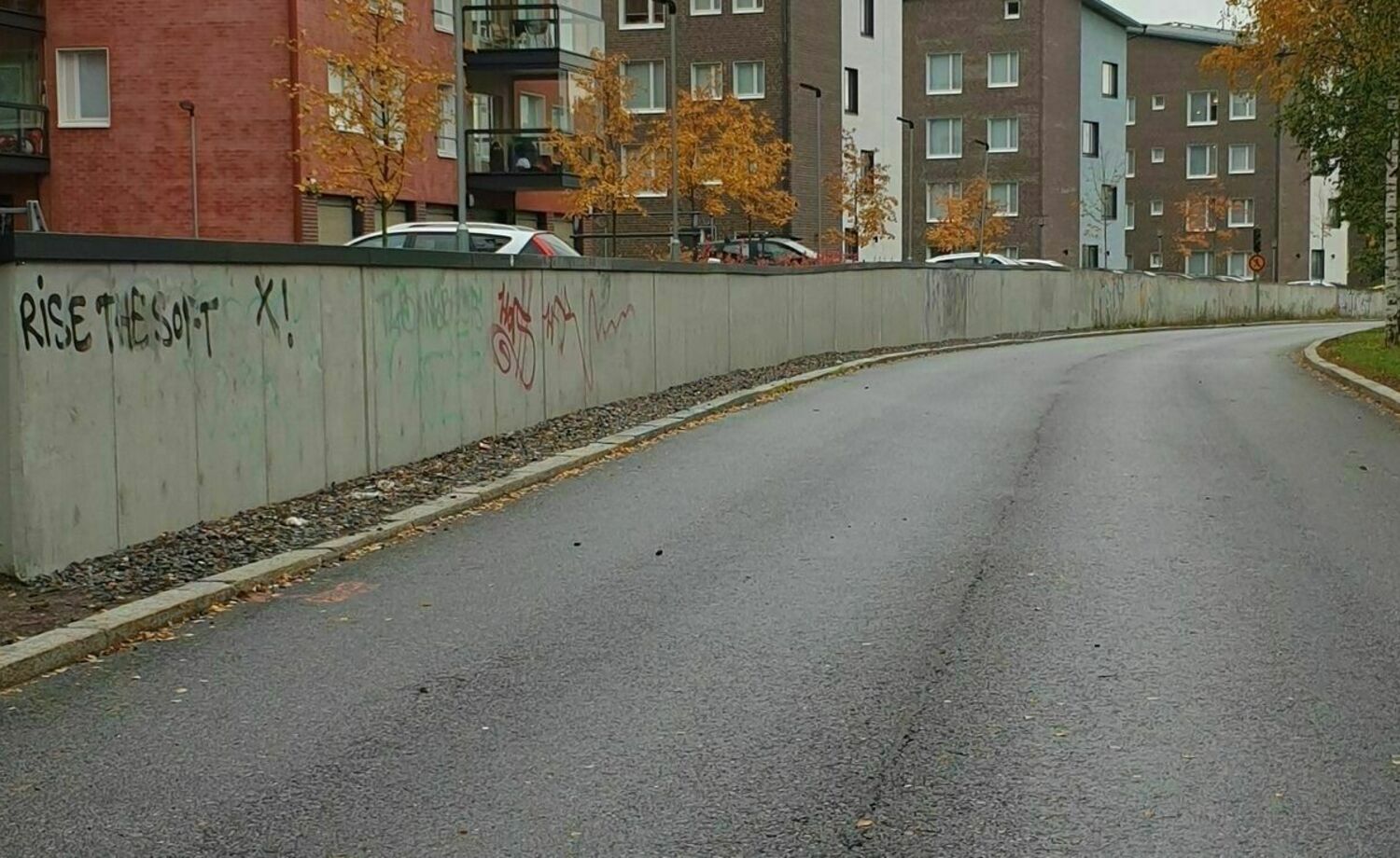 Katutaidetta Alppiruusupuiston kulmalle