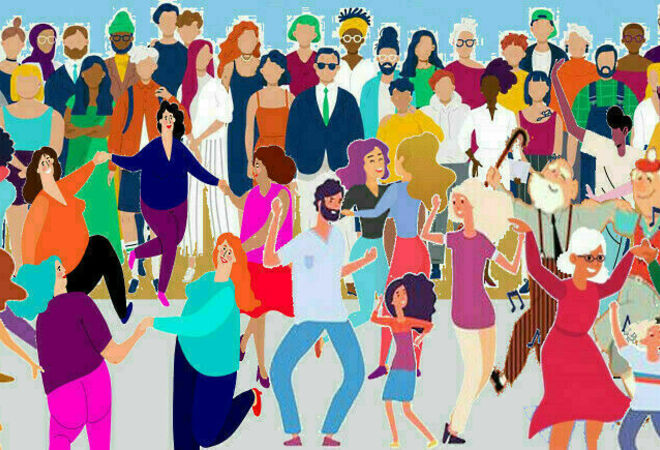 Tanssia ja Yhdessäoloa, Dans och Samhörighet, Dancing and Togetherness, танцы и единение, Qoob-ka-ciyaarka iyo Wadajirka, الرقص وروح المجتمع