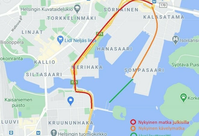 Kurkistusikkuna merelliseen Helsinkiin: Sompasaaren-Kruununhaan kesälautta