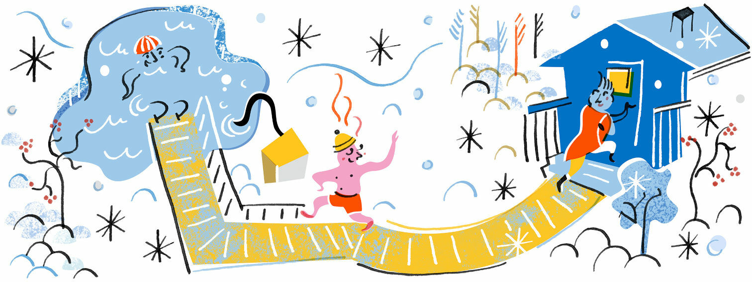 Året‑runt‑bastu på Munksnäs strand