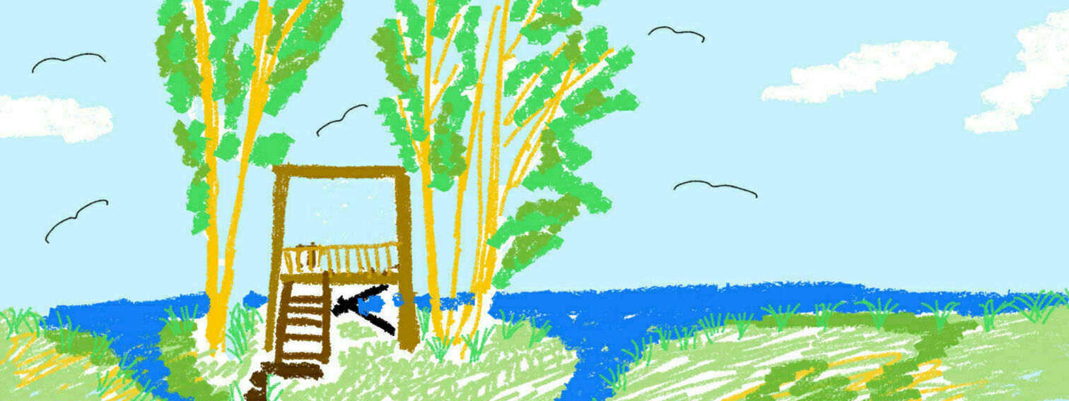 Lintujen katselulava/torni Iso Huopalahden lintupaikalle