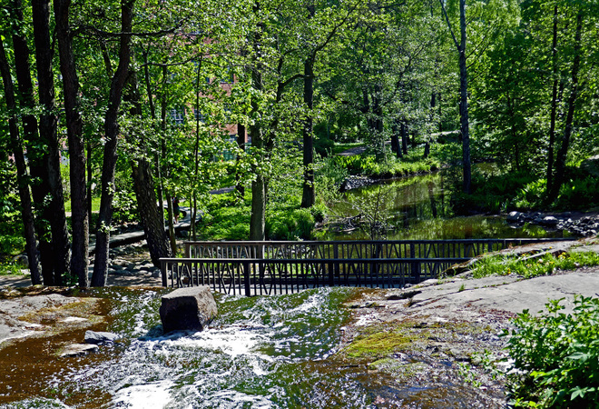 Kalatie Pitäjänmäen Strömbergin putouksen vierellä tuo vaelluskalat koko Mätäjokeen  