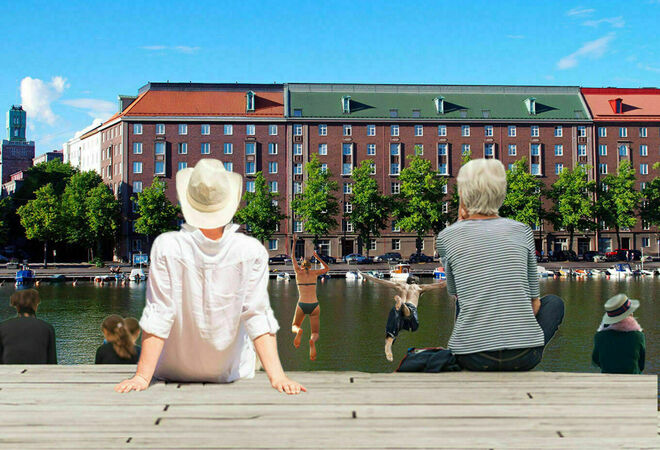 Kaisaniemenrannasta viihtyisä oleskelupaikka