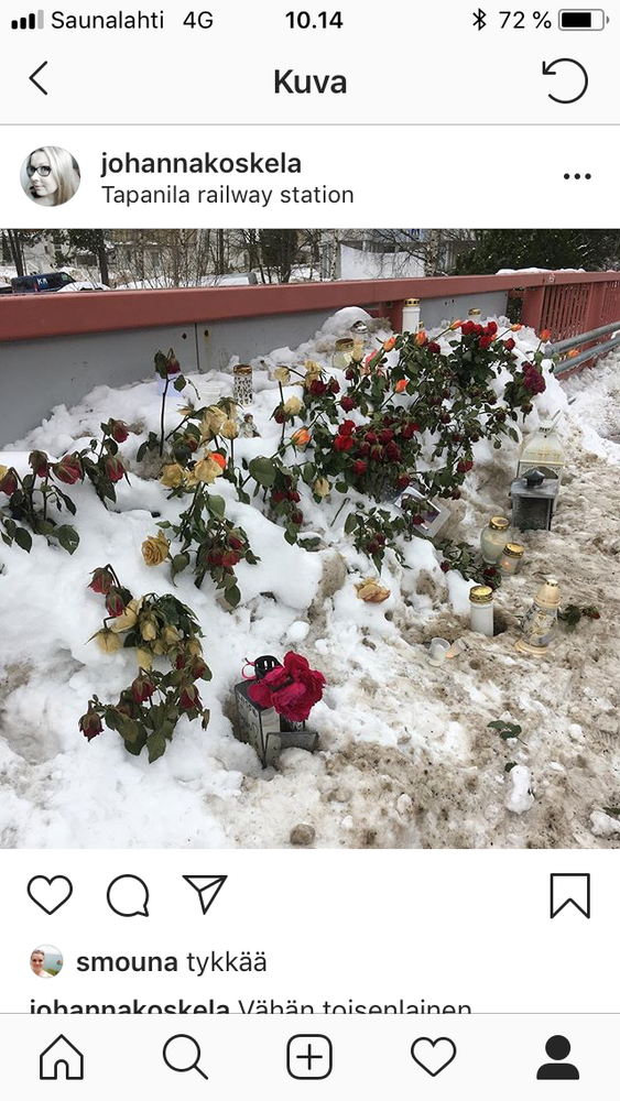 Tapanilan asema: Rautatien ylittävän sillan kaiteiden korotus