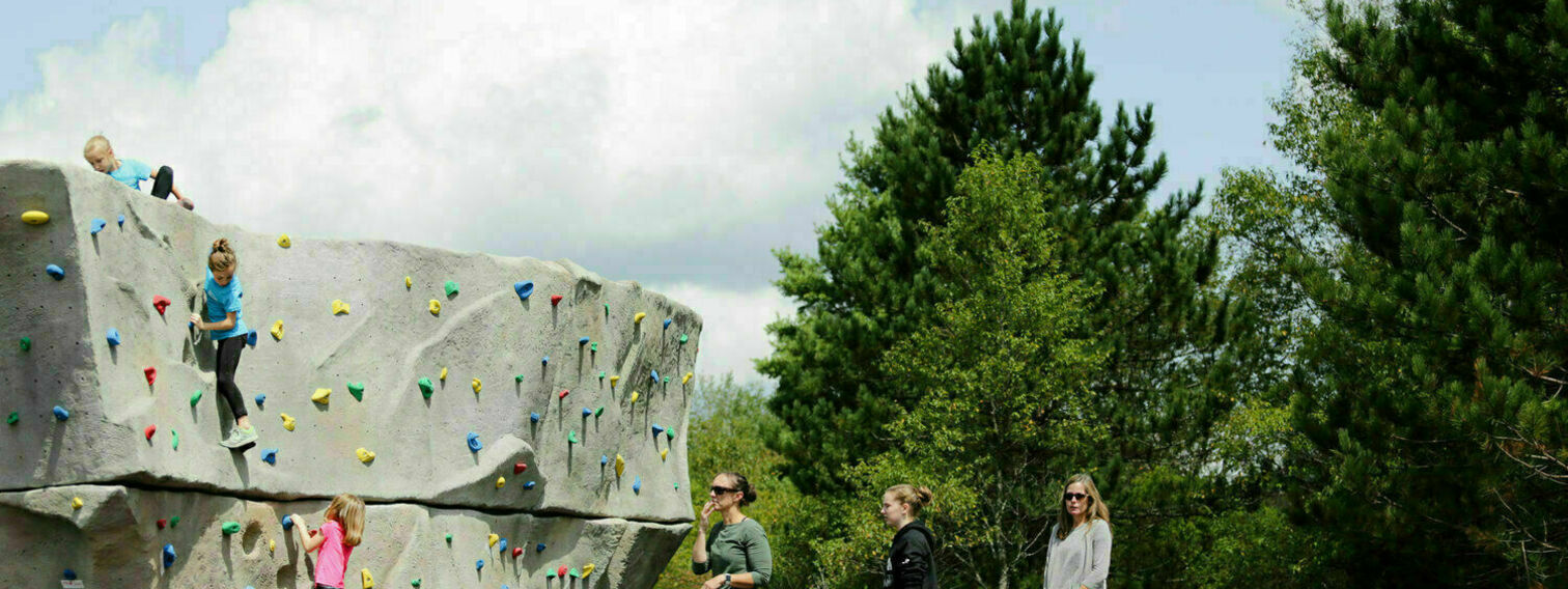 A climbing wall suitable for bouldering in Myllypuro Sports Park